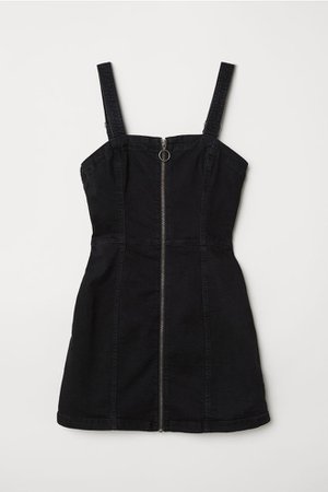Bib Overall Dress - Black - Ladies | H&M US