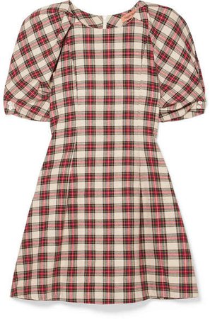 Maggie Marilyn - Fashionably Early Plaid Cotton Mini Dress - Red