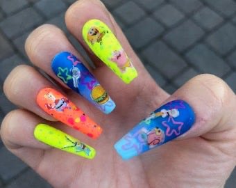 Spongebob nails