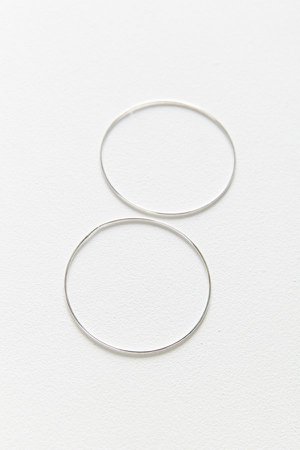 18k Gold + Sterling Silver Plated Basic Hoop Earring | Urban Outfitters