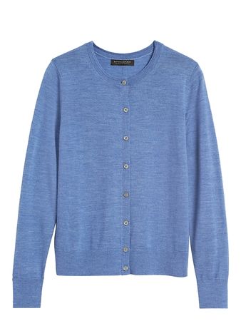 Washable Merino Cardigan Sweater | Banana Republic blue