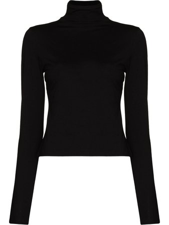 Shop Lemaire roll-neck cotton top with Express Delivery - FARFETCH