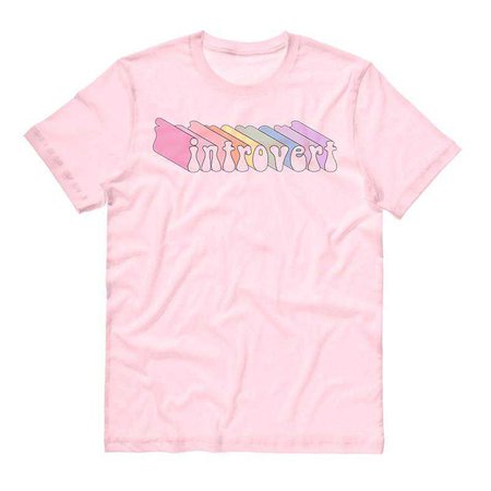 Introvert Pastel Rainbow Shirt - Femfetti