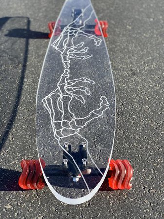 Skeleton Hand – Ghost Long Board