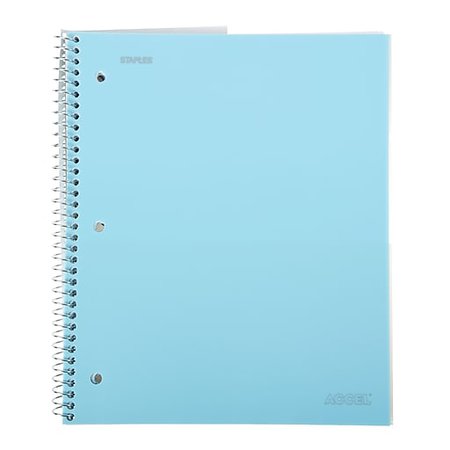 Shop Staples for Staples® Accel, Durable Poly Cover 1 Subject Notebook, College Ruled, 8-1/2" x 11", Assorted