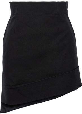 Asymmetric Canvas Mini Skirt