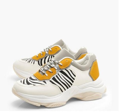 Sneakers with yellow