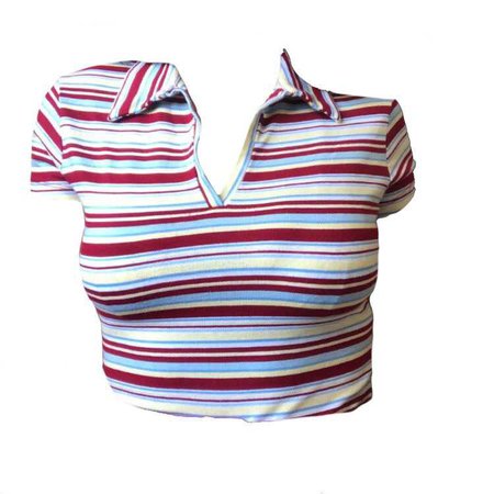 striped collared t shirt polo