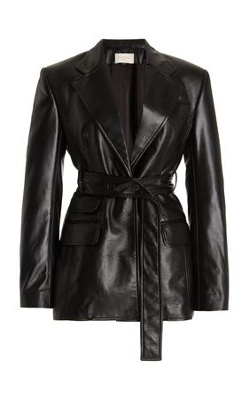 Belted Eco-Leather Blazer By Matériel | Moda Operandi
