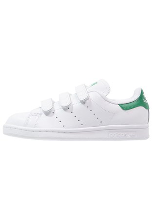 adidas Originals STAN SMITH LACE-FREE SHOES - Zapatillas - footwear white / green/blanco - Zalando.es