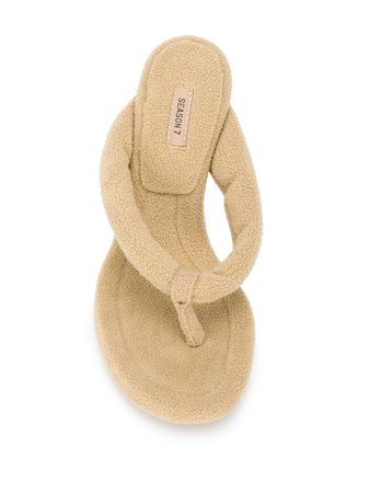 Yeezy 100 Thong Sandals YZ6026 Brown | Farfetch