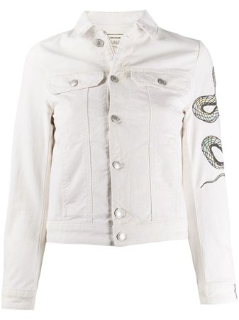 Zadig&Voltaire Kioky Snake Embroidered Detail Jacket - Farfetch