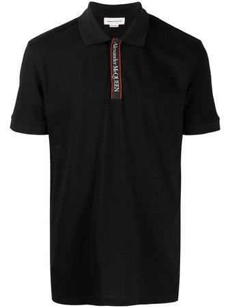 Shop Alexander McQueen logo tape polo shirt with Express Delivery - FARFETCH