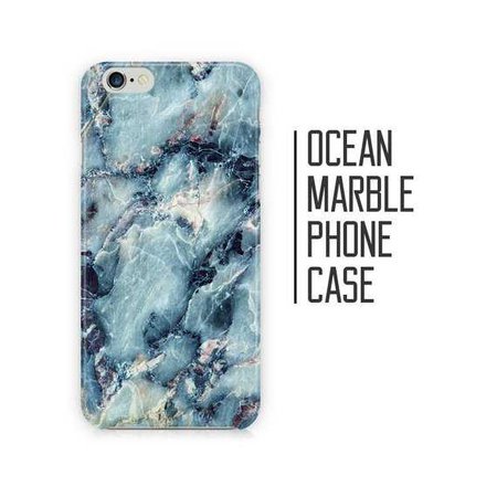 Marbre de coque marbre bleu iPhone X 8 Plus 7 6 6 s 5 5 s