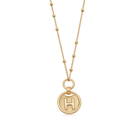 Gold H Initial Pendant Necklace | Missoma Limited