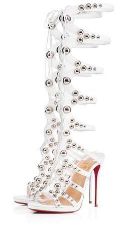 $1152 Christian Louboutin Studded Gladiator Sandals