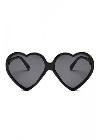 Black Heart Oversize Sunglasses | Attitude Clothing
