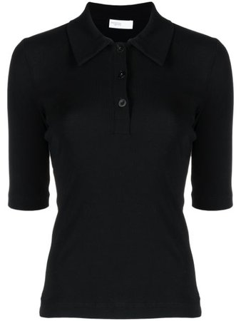 Shop Rosetta Getty short-sleeved polo shirt with Express Delivery - FARFETCH