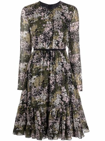 Shop Giambattista Valli floral-print silk midi dress with Express Delivery - FARFETCH