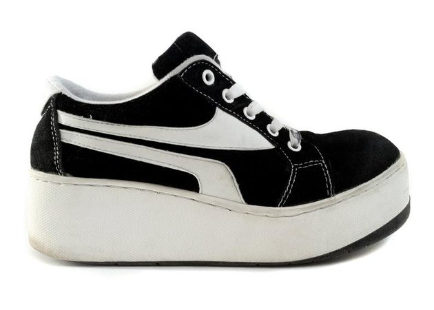 Vintage 90's Platform Sneakers // 9 | Etsy