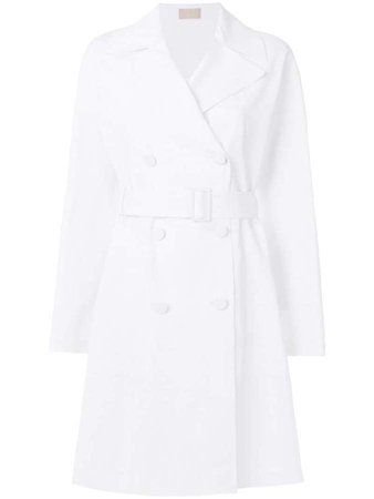 Pre-Owned midi trench coat