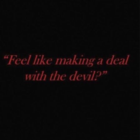 deal with the devil