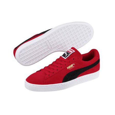 Red puma shoes