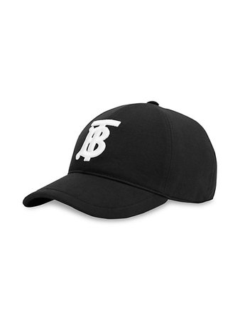 Shop Burberry TB Monogram Motif Jersey Baseball Cap | Saks Fifth Avenue