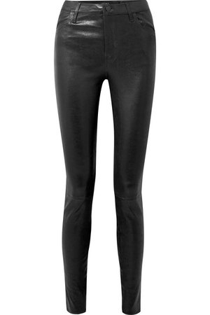 J Brand | Maria leather skinny pants | NET-A-PORTER.COM