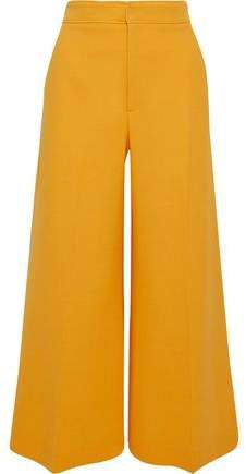 Costello Cropped Wool-crepe Wide-leg Pants