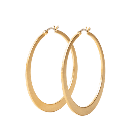 30mm Gold Satin Hoop Earrings