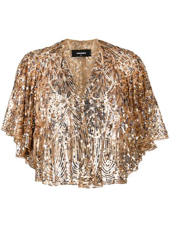 Dsquared2 sequin-embellished cape - FARFETCH