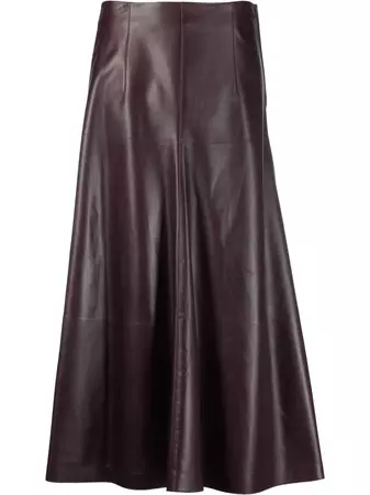 Lanvin Leather high-waisted Midi Skirt