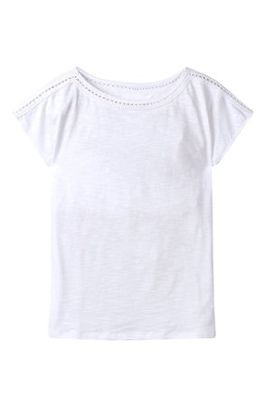 Boden Darcey Embroidered Jersey T-Shirt white