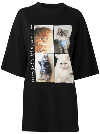 Balenciaga t-shirt à Imprimé I Love Cats - Farfetch