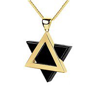 Star of David: 14K Gold & Lapis Lazuli Pendant, Jewish Jewelry | Judaica Web Store