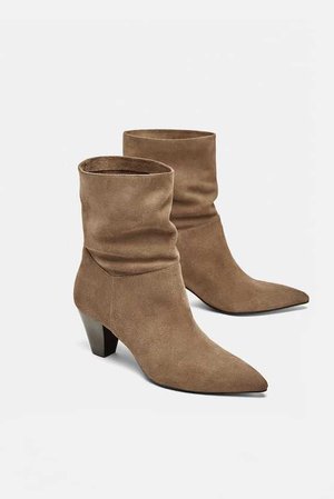 LEATHER HIGH HEEL ANKLE BOOTS - Leather-SHOES-WOMAN | ZARA Italy