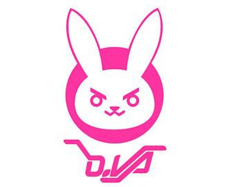 Amazon.com: D.VA Bunny Logo Overwatch - Vinyl 4" tall (Color: HOT PINK) decal laptop tablet skateboard car windows stickers: Computers & Accessories