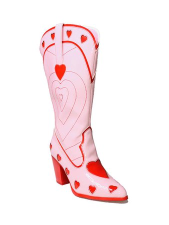 SPACE COWGIRL HEART - PINK RED
