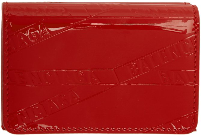 Balenciaga: Red Mini Ville Wallet | SSENSE