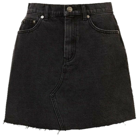Black jeans skirt