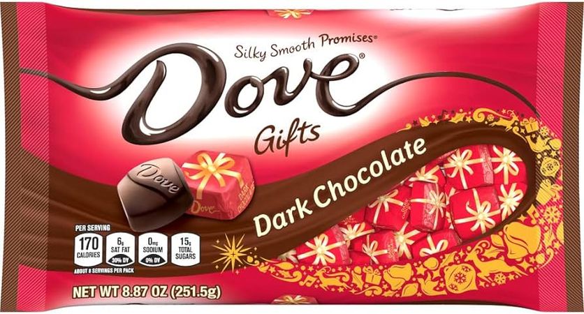 Amazon.com: Dove Promises Holiday Gift Dark Chocolate Christmas Candy Bag, 8.87 oz