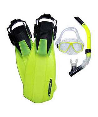 Power Play Scuba/Snorkel Package; Mask, Snorkel, and Fins - House of Scuba