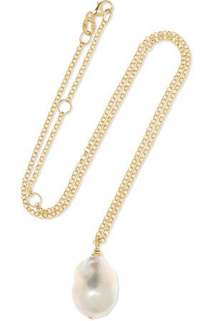 Natasha Schweitzer | Baroque 9-karat gold pearl necklace | NET-A-PORTER.COM