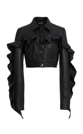 Ruffled Leather Jacket By David Koma | Moda Operandi