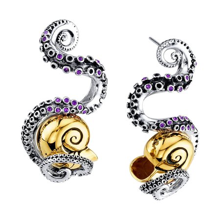 Disney X RockLove The Little Mermaid Ursula Tentacle Shell Stud Earrings – RockLove Jewelry