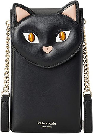 Kate Spade Meow Cat North South Phone Crossbody (Black): Handbags: Amazon.com