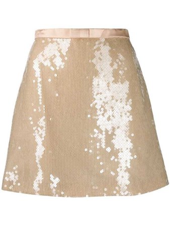 Miu Miu sequin A-line skirt - Pink