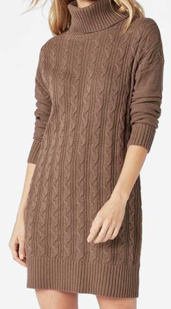 brown sweater dress