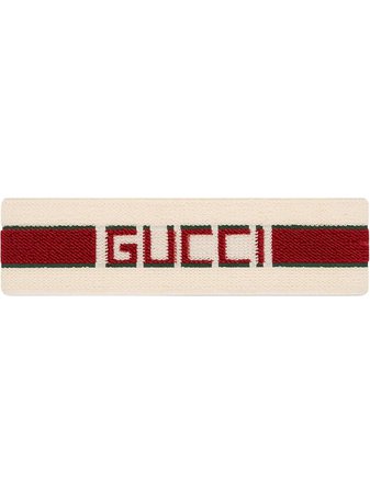 Gucci Red And White Elastic Gucci Stripe Headband - Farfetch